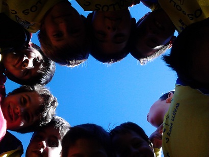 "Piña2 del Alevín B tras finalizar el encuentro