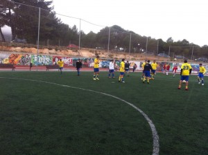 Imagen de archivo del C.D. Vedruna Cadete durante un calentamiento esta temporada.