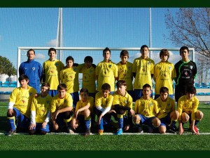 Algunos de los actuales jugadores del C.D. Vedruna Cadete, hace unas temporadas, en edad infantil.