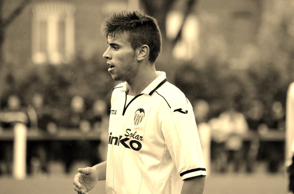 Andrés Pascual, defendiendo los colores del Valencia C.F. esta pasada temporada.