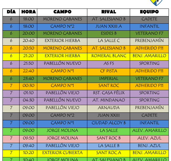Horarios 3d alcoy 2025